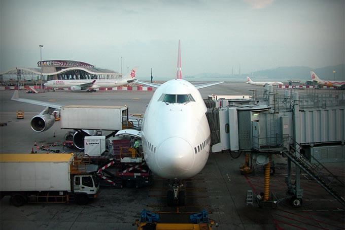Hong Kong Airport am Gate