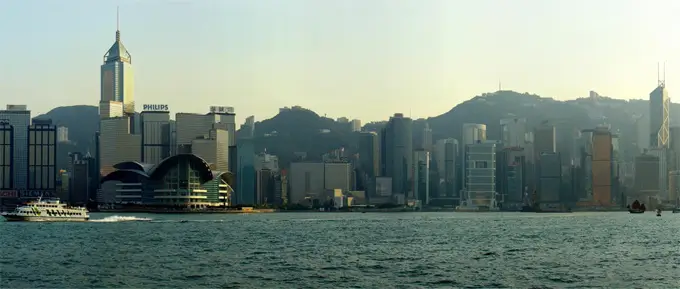 Panorama von Central mit Skyline in Hongkong